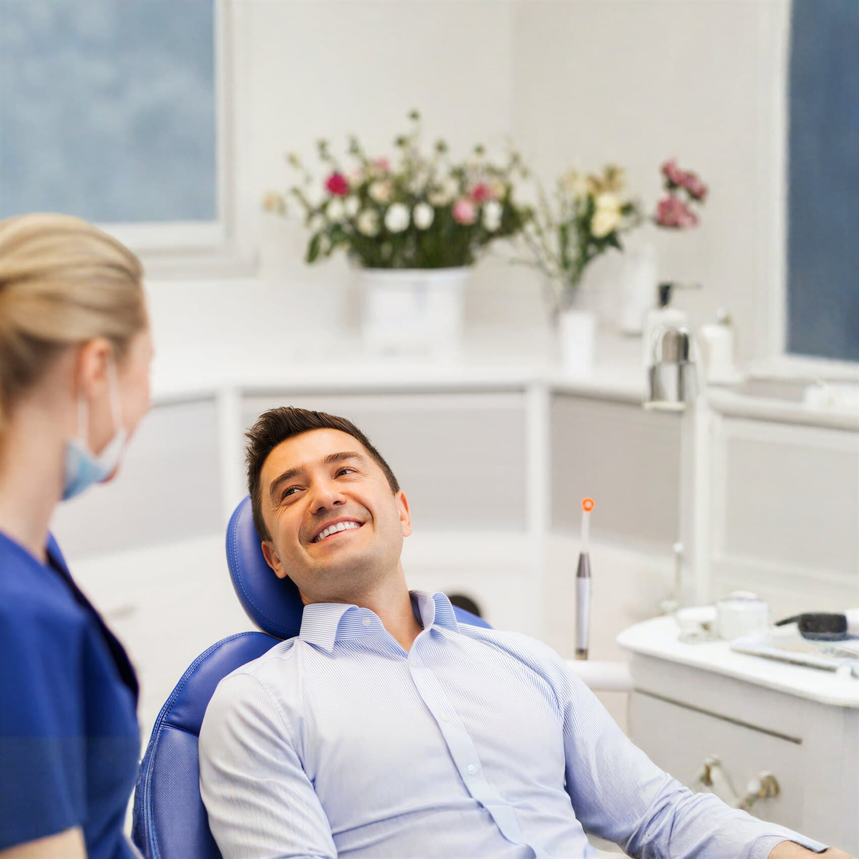 Custom night guard and sports guard fitting at Oasis Smile Dental in NE Calgary