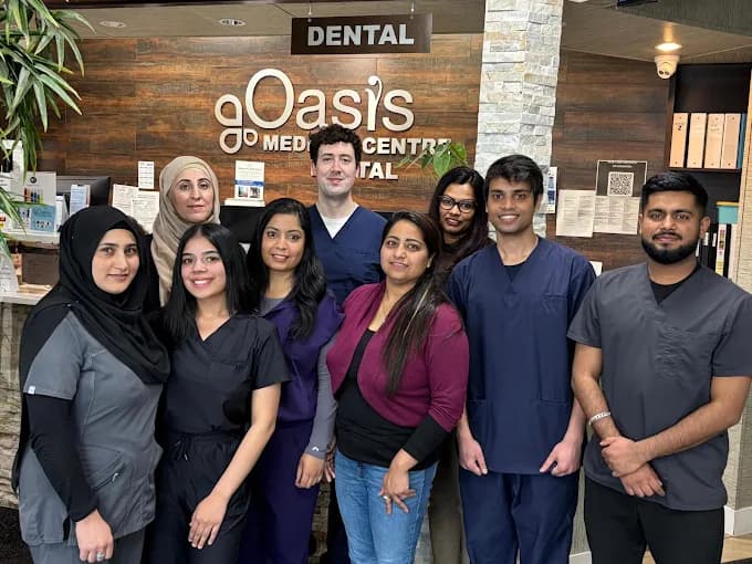 The Oasis Smile Dental team at the Oasis Medical Centre front desk